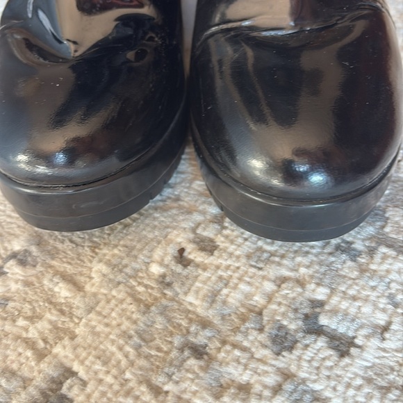 Coach Cantina black quilted patent wedge platform winter boots mid calf 8B - Picture 10 of 15